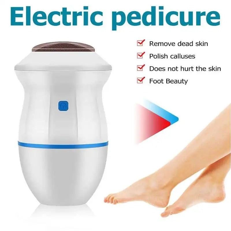 Electric Back Callus Remover with Built-In Vacuum – Rechargeable Foot Grinder for Dead Skin