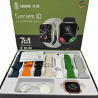 CROWN XT20 Series 10 Smart Watch 7+1 Combo – 2.01” Big Display with 7 Straps & Bluetooth Calling