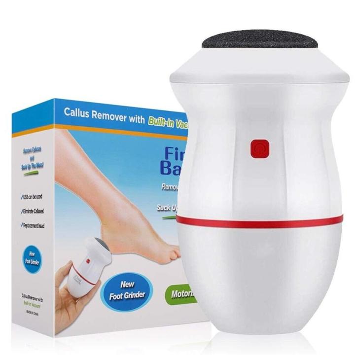 Electric Back Callus Remover with Built-In Vacuum – Rechargeable Foot Grinder for Dead Skin